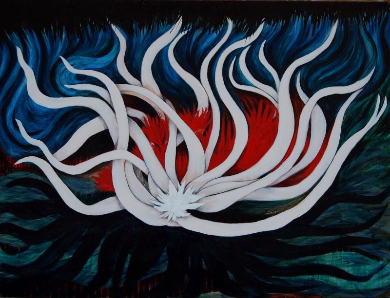 Acrylic on wood panel  by  Penny Lisk    48" x 36"