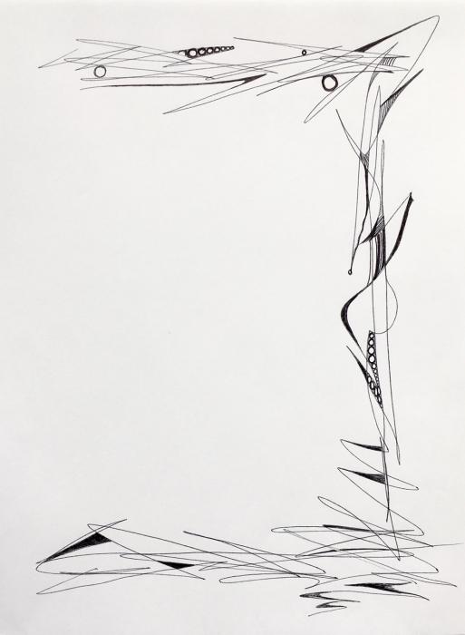  Untitled  I  Ball point pen drawing on paper  12” x 9”