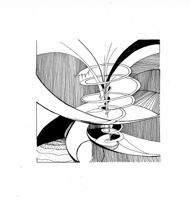 Dip Pen and India Ink on Paper  5.5 inches by 5.5 inches