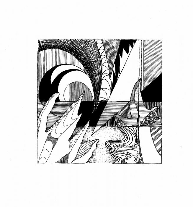 Dip Pen and India Ink on Paper,  5.5 inches by 5.5 inches