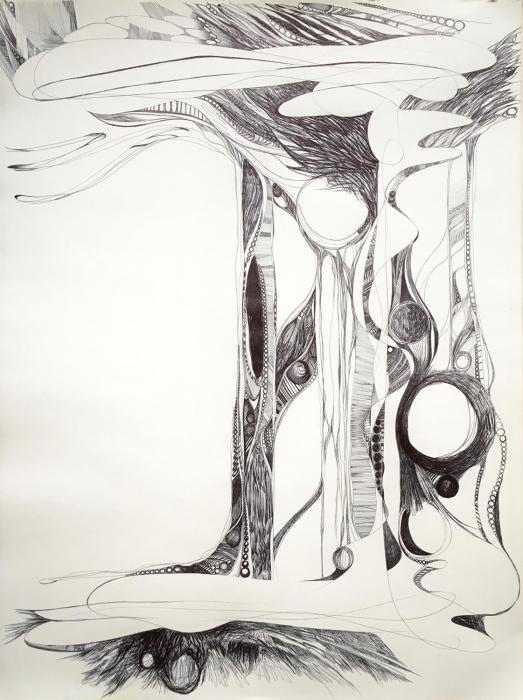 "Unt"Untitled VIII"  ball point pen on paper  24" x 18"