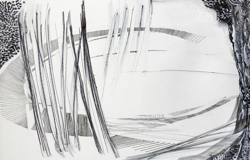 Untitled  M    Ball point pen drawing on paper  8.5" x 13.25”