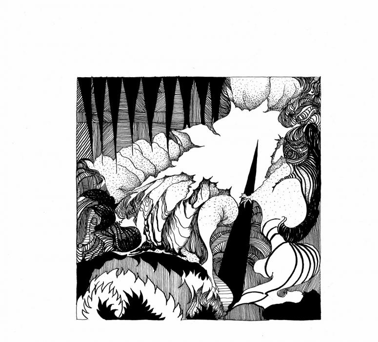 Dip Pen and India Ink on Paper,  5.5 inches by 5.5 inches