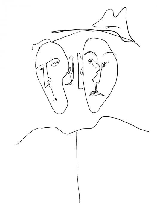 "Two Heads"   Digital Print  1/10
