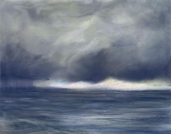 Stormy Skyline  Digital Painting  18" x 24"